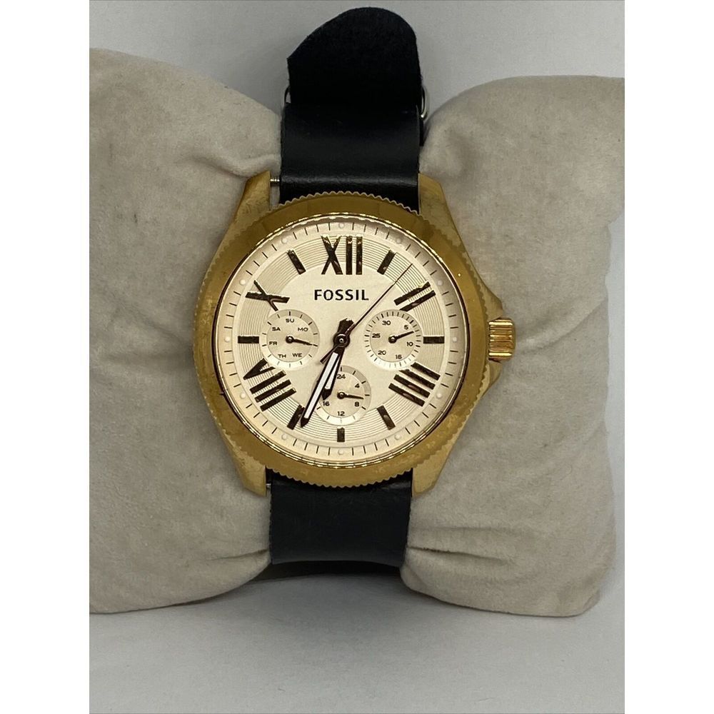 Fossil Cecile AM4511 Women's Black Leather Analog Dial Quartz Wrist Watch VK563